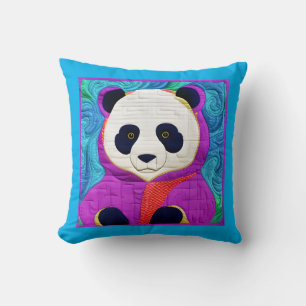 Adorable Little Panda - quilt-like Design Kissen
