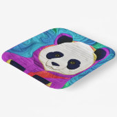 Adorable Little Panda - quilt-like Design Pappteller (Gewinkelt)