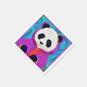 Adorable Little Panda - quilt-like Design Serviette (Ecke)