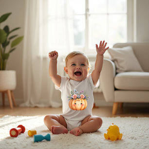 Adorable Little Pumpkin 1. Geburtstagsfeier Baby Strampler