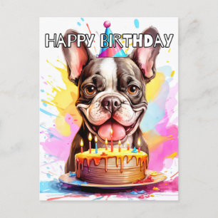 Adorable Little Puppy Happy Birthday Postkarte