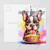Adorable Little Puppy Happy Birthday Postkarte (Vorne/Hinten)