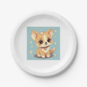 Adorable Little Puppy - Sweetness in Design Pappteller (Vorderseite)