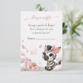 Adorable little zebra baby girl begleitkarte (Stehend Vorderseite)