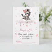 Adorable little zebra baby girl begleitkarte (Stehend Vorderseite)