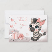 Adorable little zebra dankeskarte (Vorderseite)