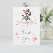 Adorable little zebra dankeskarte (Stehend Vorderseite)