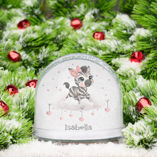 Adorable little zebra schneekugeln (Weihnachten)