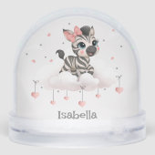 Adorable little zebra schneekugeln (Rückseite)