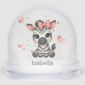 Adorable little zebra  schneekugeln (Rückseite)