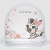 Adorable little zebra schneekugeln (Rückseite)