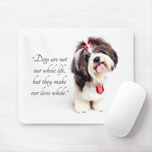 Adorable Lovely Shih Tzu Puppy Mousepad (Mit Mouse)