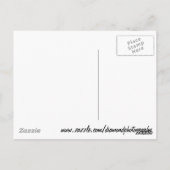 Adorable Lutino Indian Ringneck auf rosa Postkarte (Rückseite)