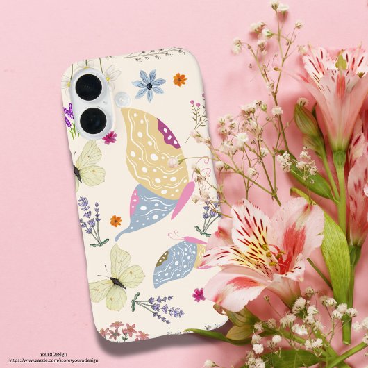 Adorable mädchenrosa pastellfarben botanisch und S Case-Mate iPhone Hülle