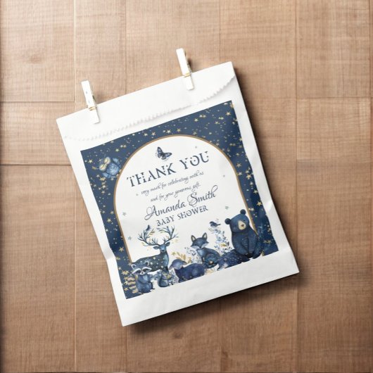 Adorable Magic Woodland Night Animal Baby Dusche Geschenktütchen