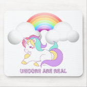 Adorable Magical Unicorn, Regenbogen Mousepad (Vorne)