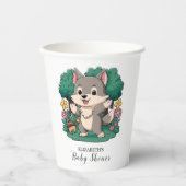Adorable Magical Wolf Baby Dusche Pappbecher (Vorderseite)