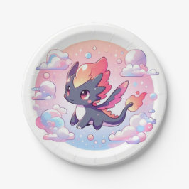 Adorable Mairytale Dragon Baby Dusche Pappteller
