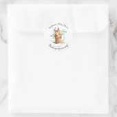 Adorable Mama & Baby Squirrel Baby Dusche Gefallen Runder Aufkleber (Tasche)