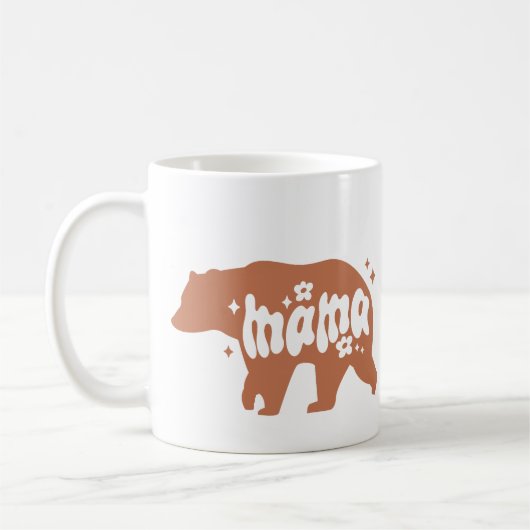 Adorable Mama Bear Tasse - Braunbär Illustration (Links)