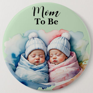Adorable Mama für Jungen/Mädchen - Zwillingsbabys Button