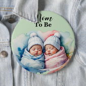 Adorable Mama für Jungen/Mädchen - Zwillingsbabys Button (Beispiel)