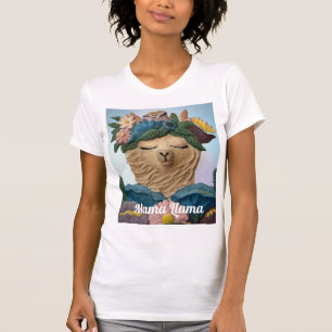 Adorable Mama Llama Gemälde auf einem T-Shirt