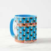Adorable Mama Llama I Liebe You Pattern Tasse (Vorderseite Links)