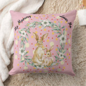 Adorable Mama und Baby Bunnies Throw Kissen (Decke)