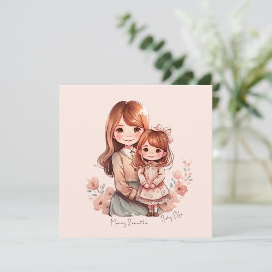 Adorable Mama und Tochterbank (Stehend Vorderseite)