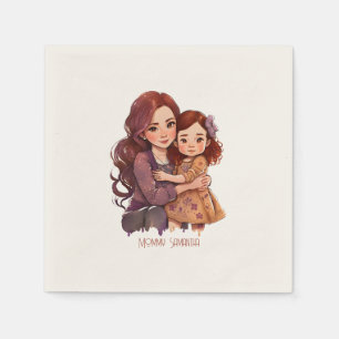 Adorable Mama und Tochterbank (11) Serviette