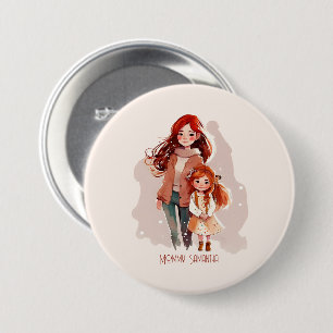 Adorable Mama und Tochterbank (12) Button