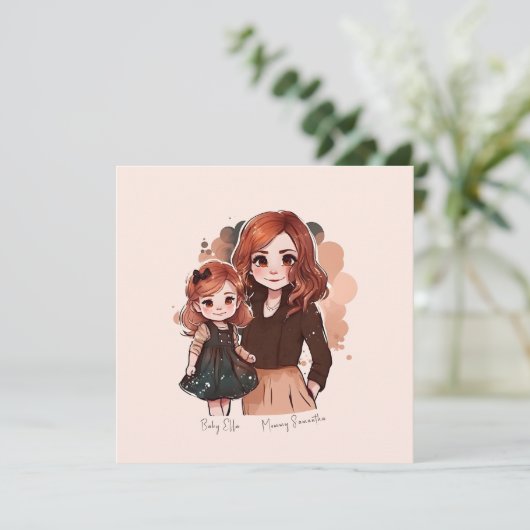 Adorable Mama und Tochterbank (2) (Stehend Vorderseite)