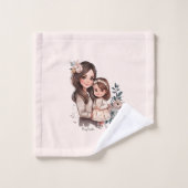 Adorable Mama und Tochterbank (3) Badhandtuch Set (Waschlappen)