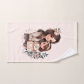 Adorable Mama und Tochterbank (3) Badhandtuch Set (Handtuch)