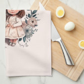 Adorable Mama und Tochterbank (3) Geschirrtuch (Viertel Falte)