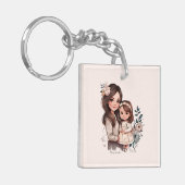 Adorable Mama und Tochterbank (3) Schlüsselanhänger (Vorderseite links)