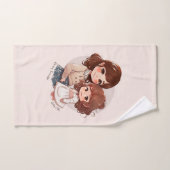 Adorable Mama und Tochterbank (4) Badhandtuch Set (Handtuch)