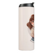 Adorable Mama und Tochterbank (4) Thermosbecher (Nach links gedreht)