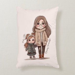Adorable Mama und Tochterbank (5) Dekokissen