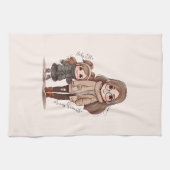 Adorable Mama und Tochterbank (5) Geschirrtuch (Horizontal)