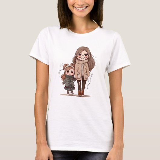 Adorable Mama und Tochterbank (5) T-Shirt (Vorderseite)