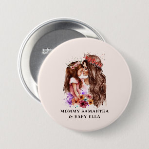 Adorable Mama und Tochterbank (6) Button