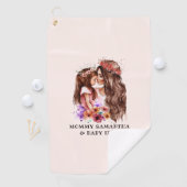 Adorable Mama und Tochterbank (6) Golfhandtuch (Insitu)