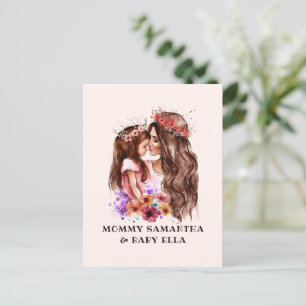 Adorable Mama und Tochterbank (6) Postkarte