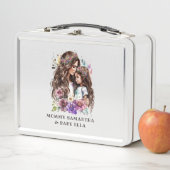 Adorable Mama und Tochterbank (7) Metall Brotdose (Beispiel)