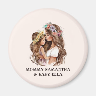 Adorable Mama und Tochterbank (9) Magnet