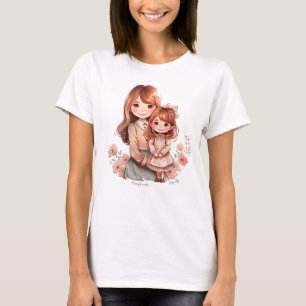 Adorable Mama und Tochterbank T-Shirt