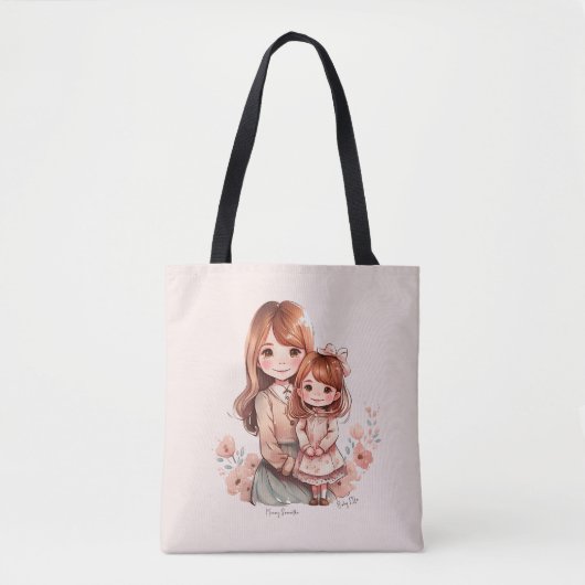 Adorable Mama und Tochterbank Tasche (Vorderseite)