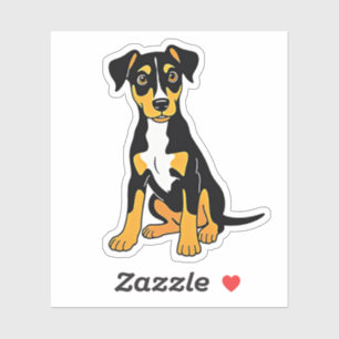 Adorable Manchester Terrier, Cubism Charm, Small Aufkleber